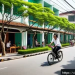 Home 16 휴먼스케일 도시계획의 법적 프레임워크 - A vibrant urban street scene in a modern Vietnamese city designed with Human Scale principles: wide,...