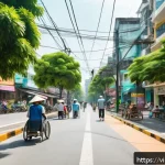 Home 21 휴먼스케일 도시계획에서의 안전과 보안 - A vibrant pedestrian-friendly urban street scene in Ho Chi Minh City’s District 1 during daytime, fe...
